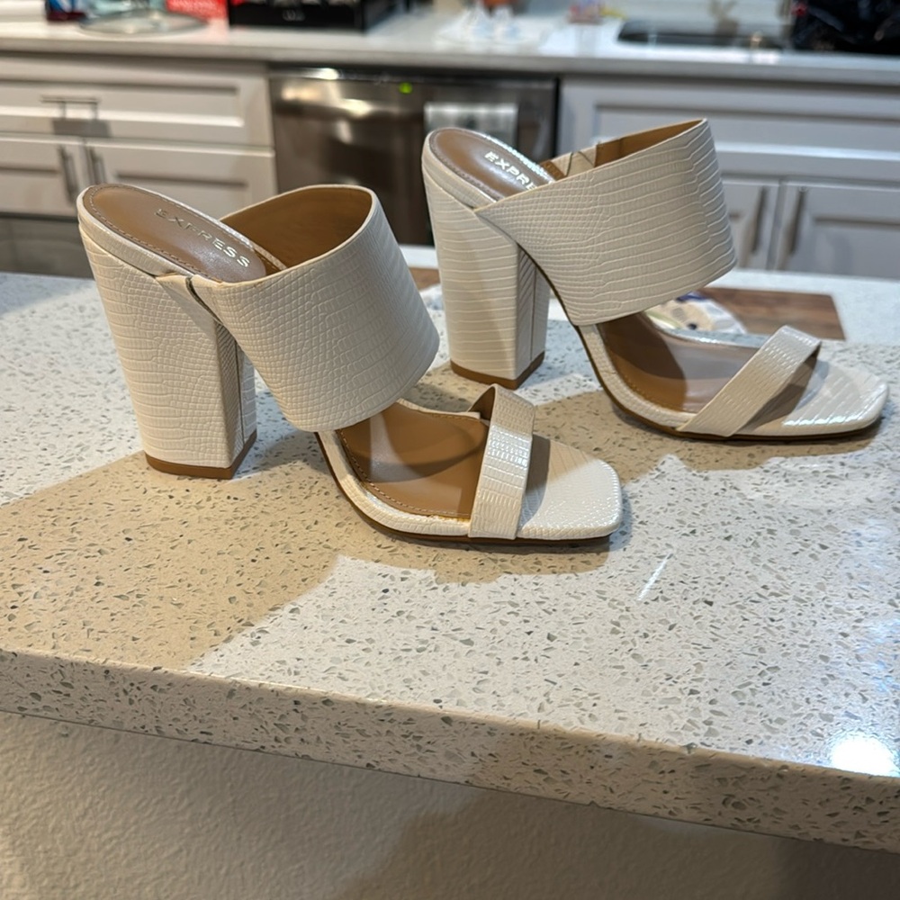 White block heels
